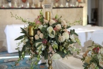 flowers on candelabras by Your London Florist