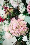 hydrangea and roses gazebo arrangement by Your London Florist