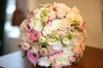 Pink and white brides bouquet