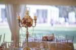 Wedding table centerpieces candelabra flower arrangements by "Your London Florist"
