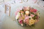 Candle wedding centrepiece by "Your London Florist"